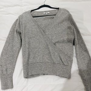 Madewell Grey Wrap Sweater
